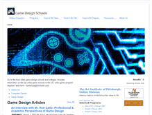 Tablet Screenshot of gamedesignschools.com